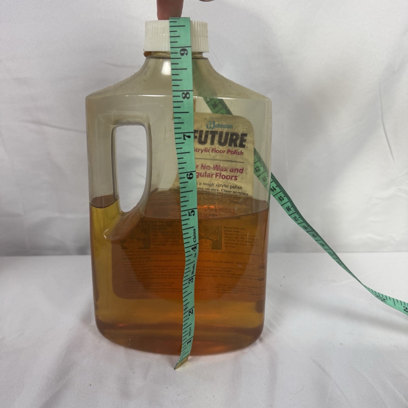Vtg SC Johnson Future Large No Wax Acrylic Floor Finish 46 Oz Wax 50% Full 1989