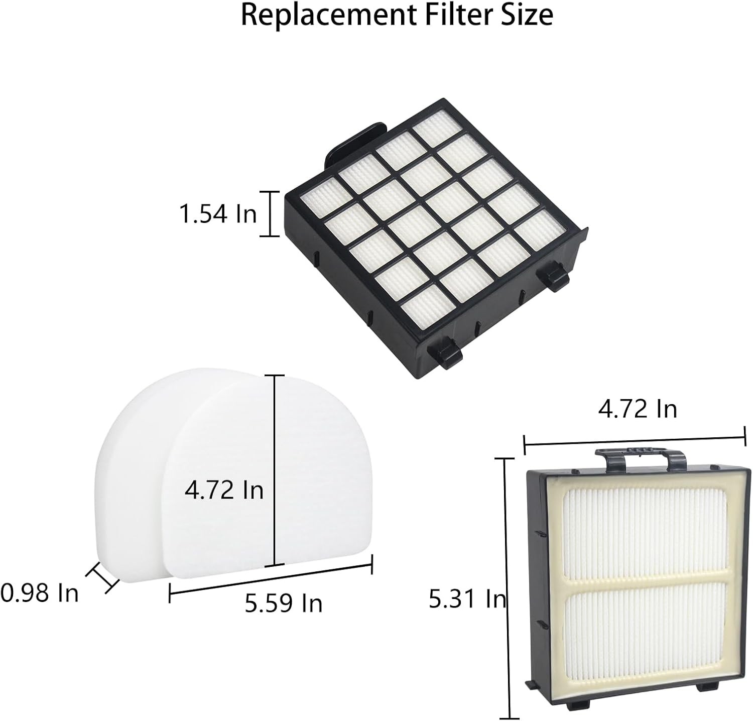 Replacement Filter for Shark AZ4000 AZ4002 AZ4002W AZ4000C Powerdetect Upright