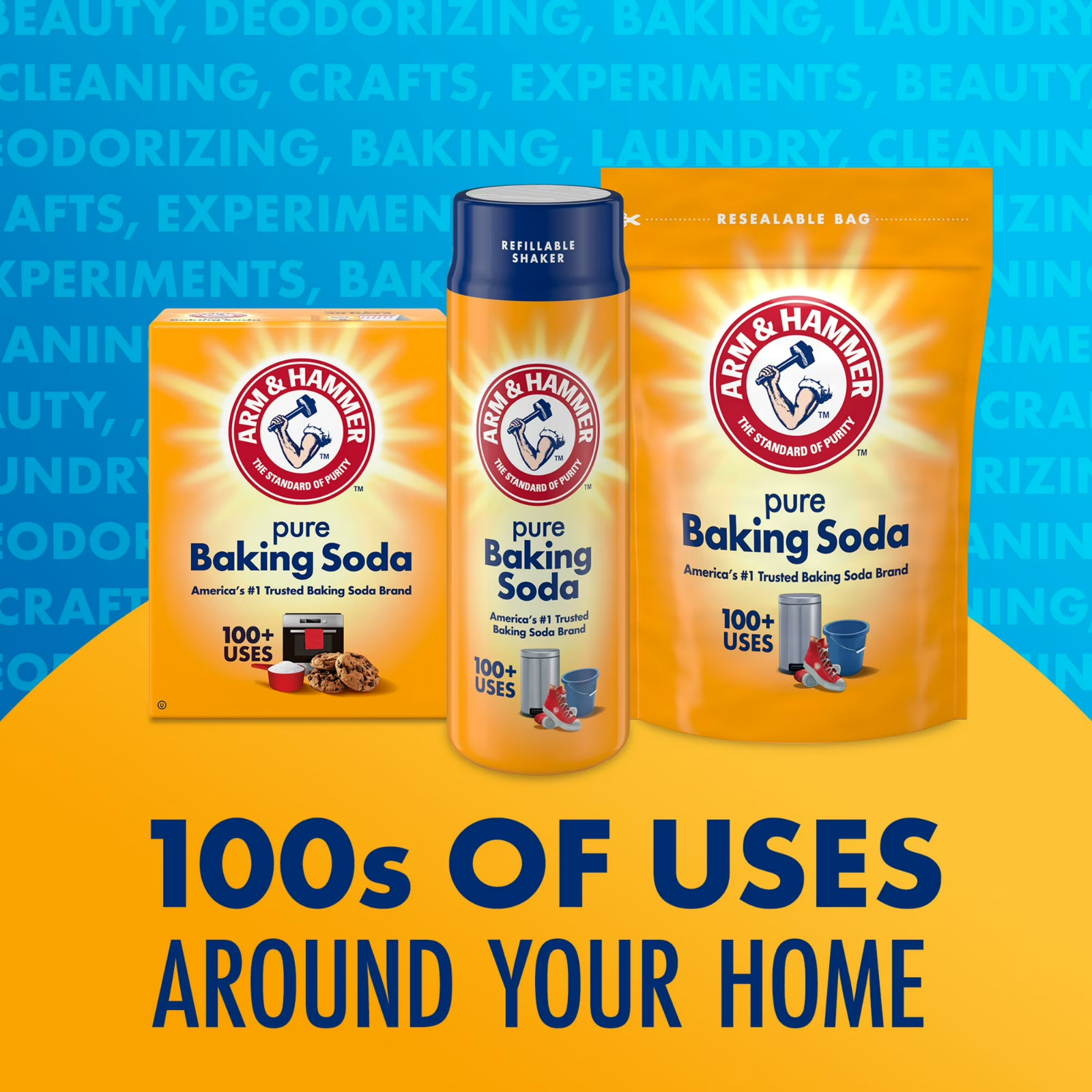 Pure Baking Soda, for Baking, Cleaning & Deodorizing, Pool 10.8 lb Bag,