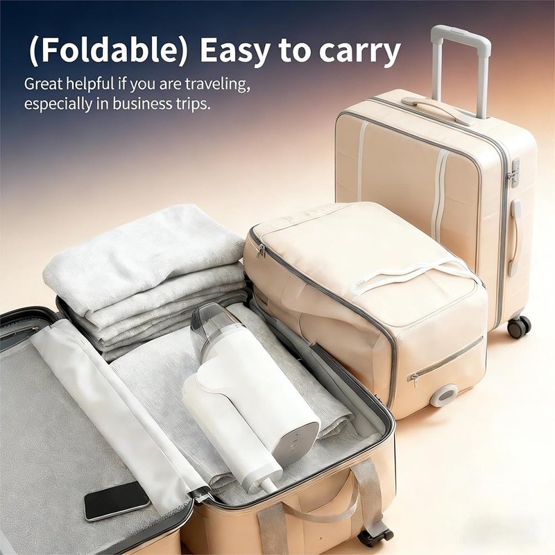 1300W Portable Garment Steamer 10s Fast Heat Up 2in1 Handheld Iron Travel Use