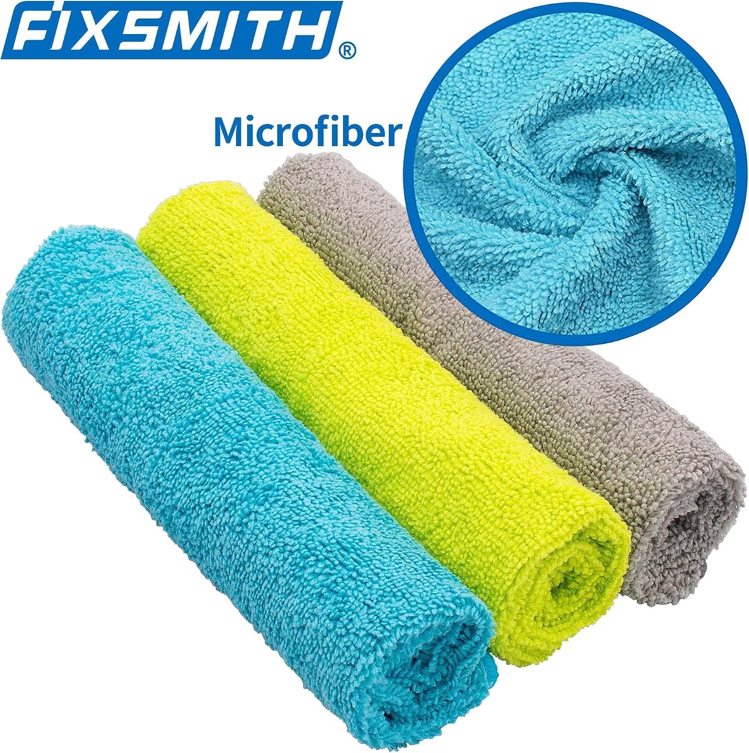 Highly Absorbent 12×16 Multi-Purpose Microfiber Cloths – 8 Pack Assorted Colors
