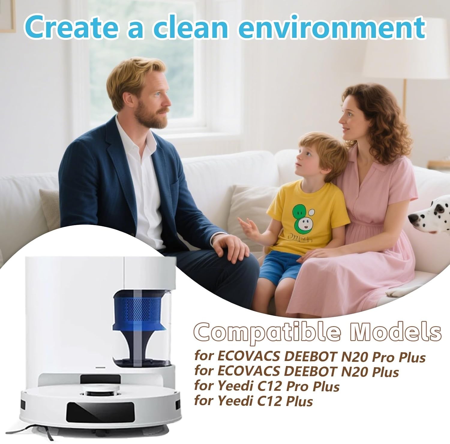Replacement for ECOVACS DEEBOT N20 Plus N20 Pro Plus Vacuum Cleaner for Yeedi