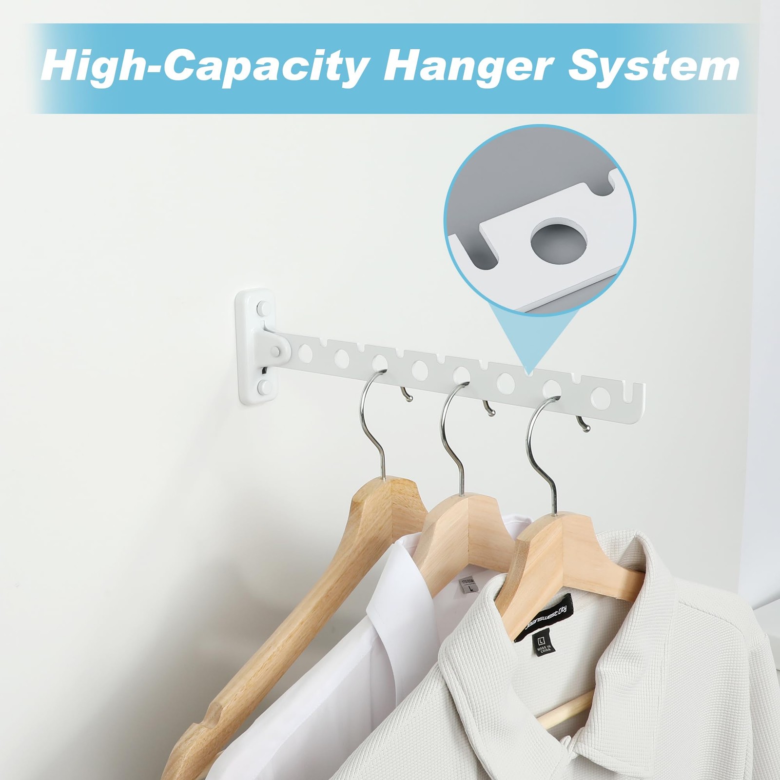 Cloths Drying Rack Wall Mounted Stainless Steel Folding Laundry Hanging Rack Swi
