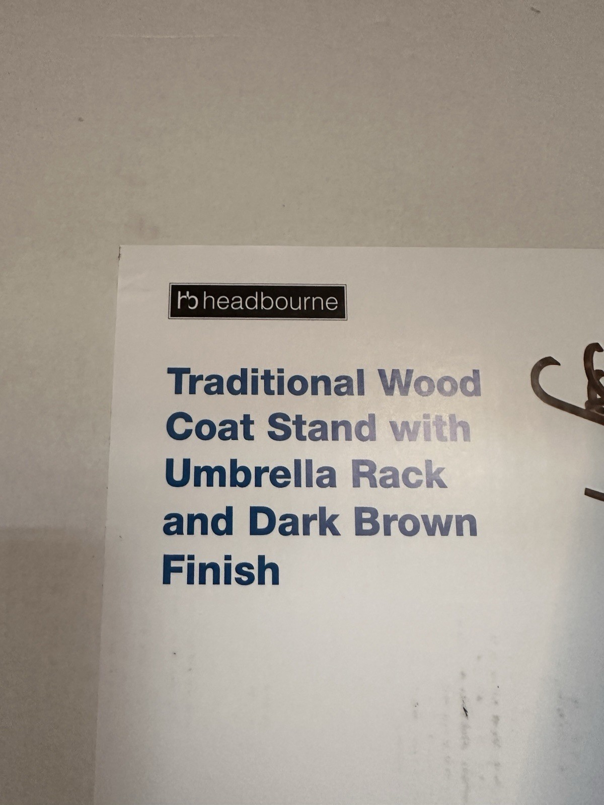 Free Standing Coat Rack Rotating Umbrella Stand Walnut Colored Solid Wood