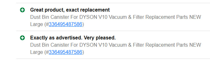 Dust Bin Canister For DYSON V10 Vacuum & Filter Replacement Parts NEW Large