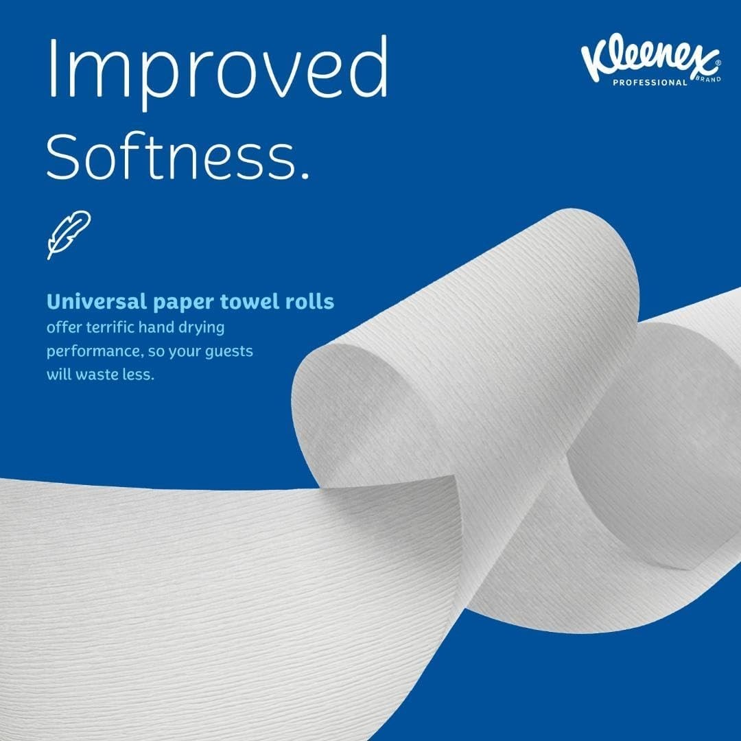Universal Hard Roll Paper Towels, Bulk – 6 Rolls, 600′ Each with High Absorbency