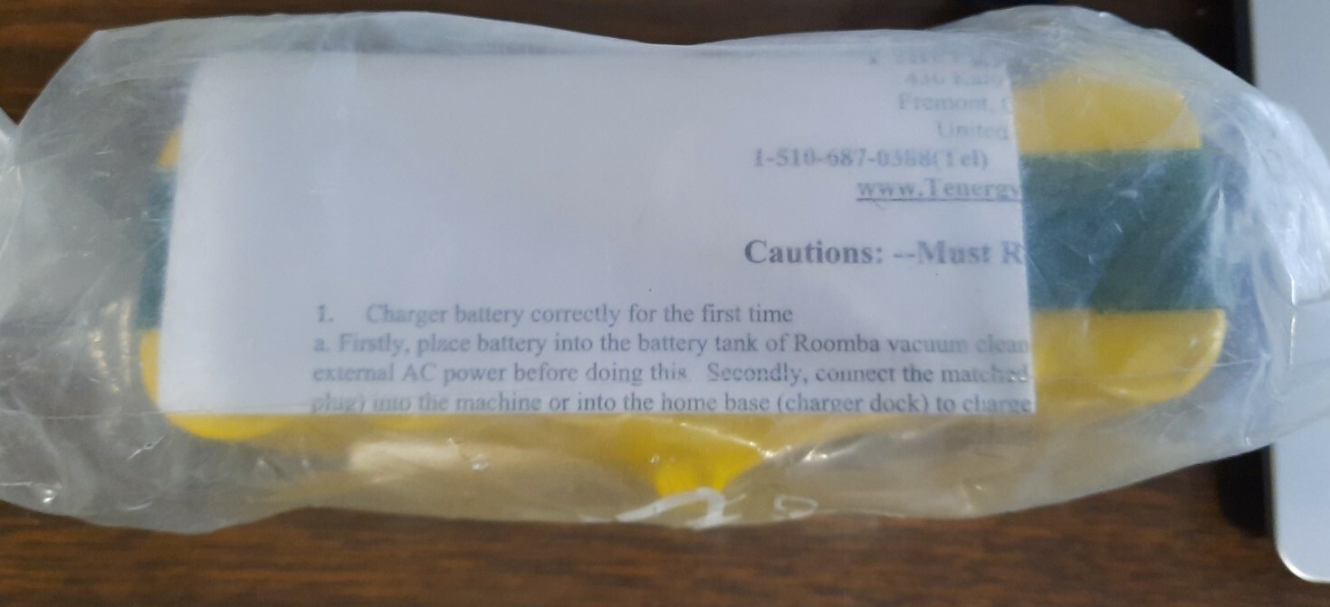 Tenergy Replacement Battery for iRobot Roomba 500 Series Vacuum, New