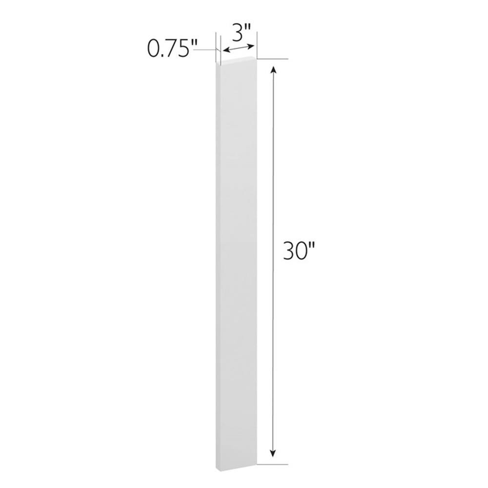 Bowery Hill Kitchen Cabinet Filler 30 x 3 x 0.75-Inch in White