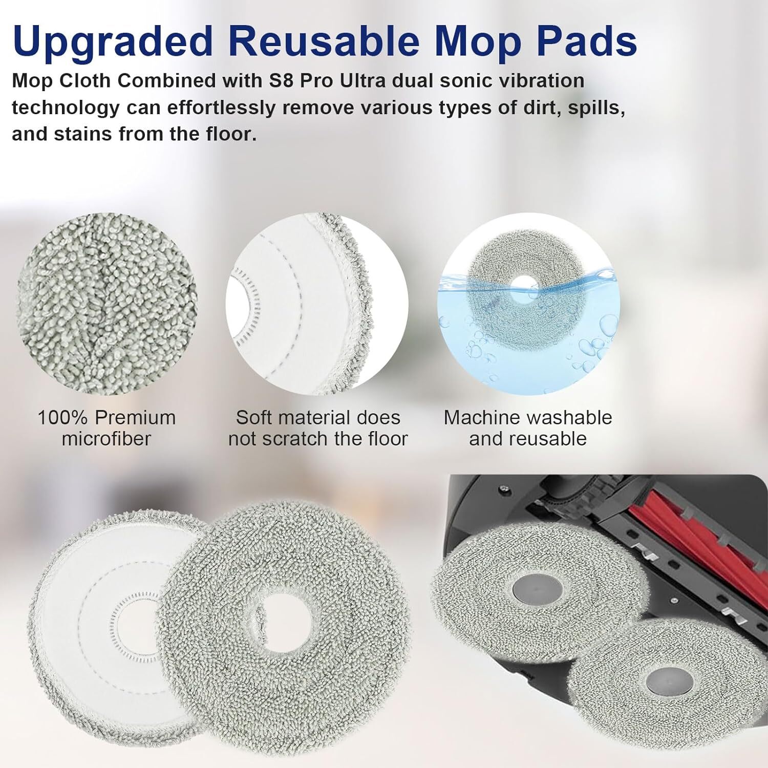 20 PCS Accessories Kit for Roborock Q Revo Robot Vacuum Cleaner, Red, Grey