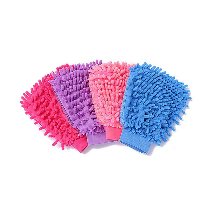 Double-sided chenille car wash gloves car cleaning gloves car cleaning tools