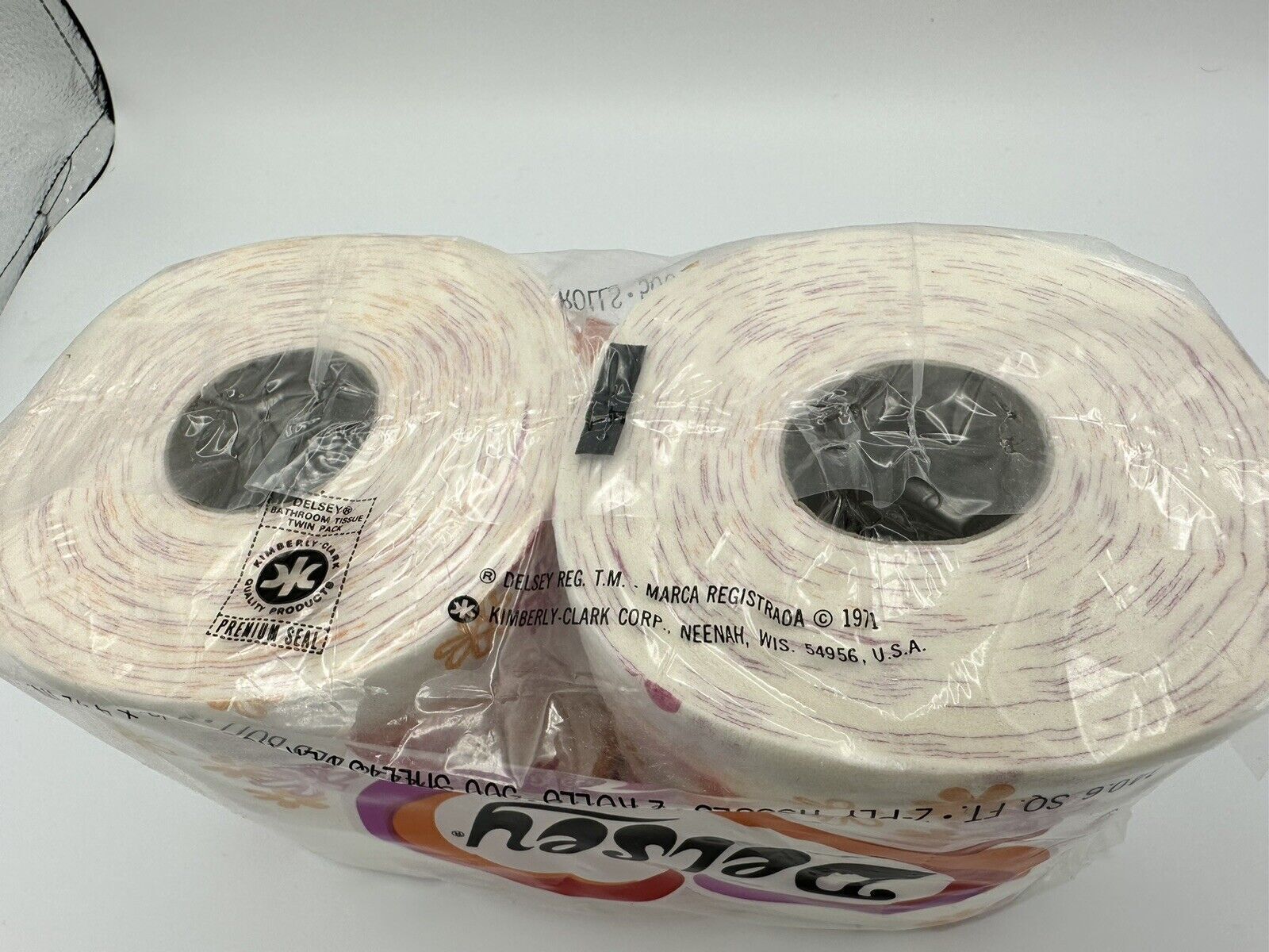 SEALED Vtg 1970s Delsey Retro Floral Daisy Toilet Paper 2 Rolls Cottagecore MCM