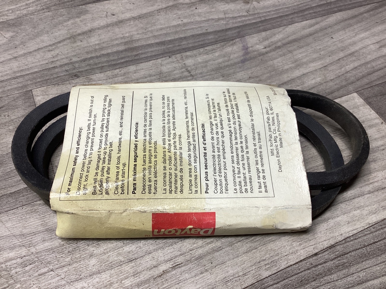 DAYTON 4L430 V-Belt #122N86