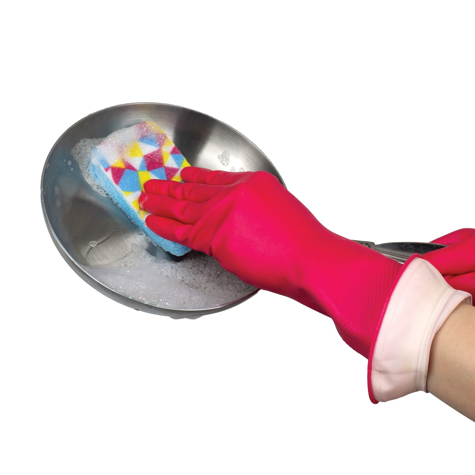 Casabella, Cleaning Sponge Scrub Pink, 3 Count Pack of 3, Multicolor Pattern