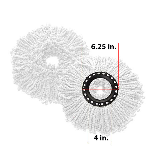 4 NEW Replacement Microfiber Mop Head Refill For Hurricane Magic Mop 360° Spin