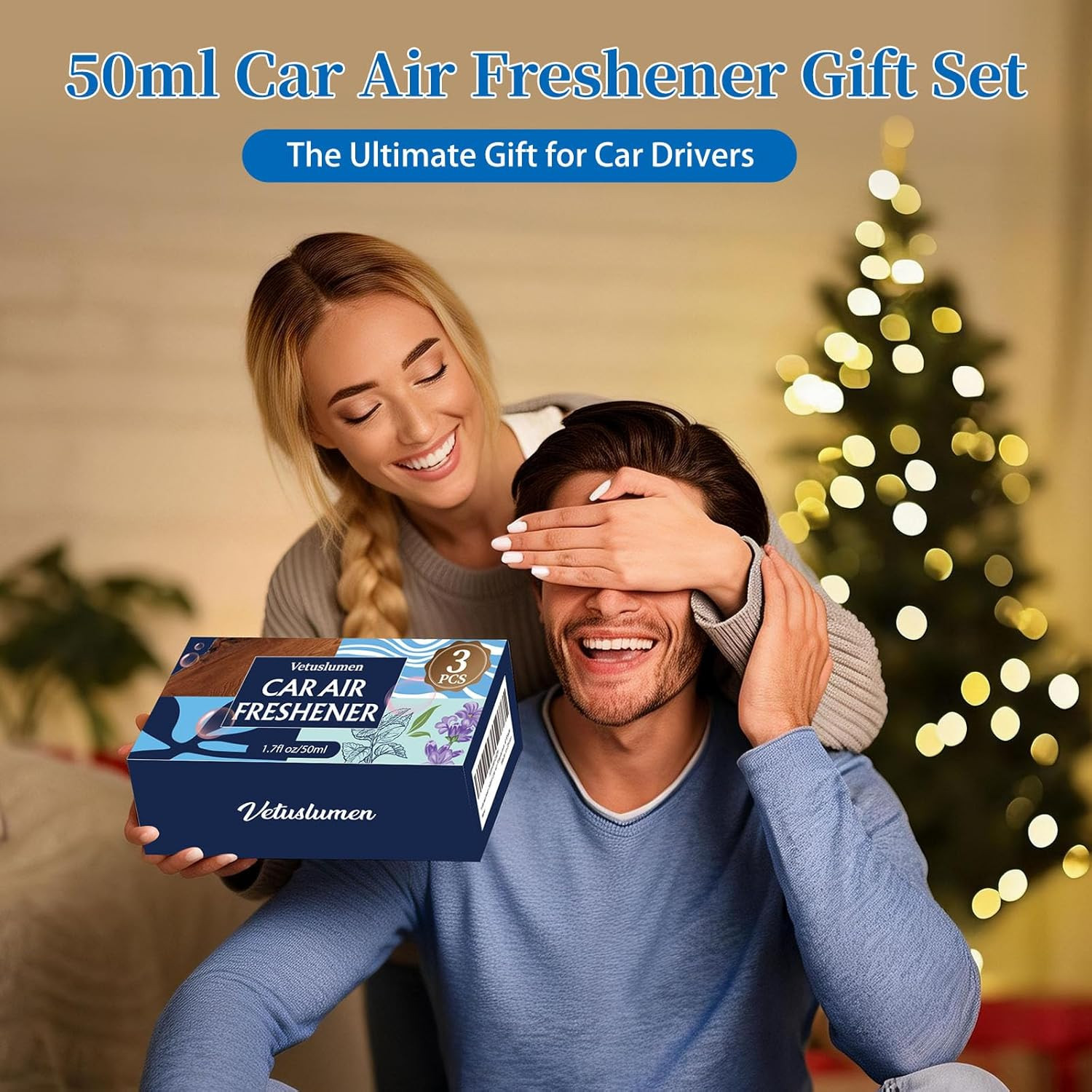 Car Air Freshener, 50Ml /1.7Fl Oz Large Capacity Air Freshener Diffuser Set, 3-S