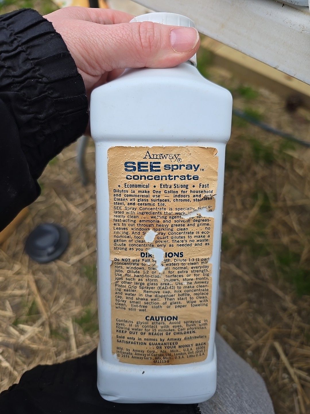 Amway SEE Spray Concentrate Window Glass Cleaner 32 Fl Oz NOS Some Label Damage