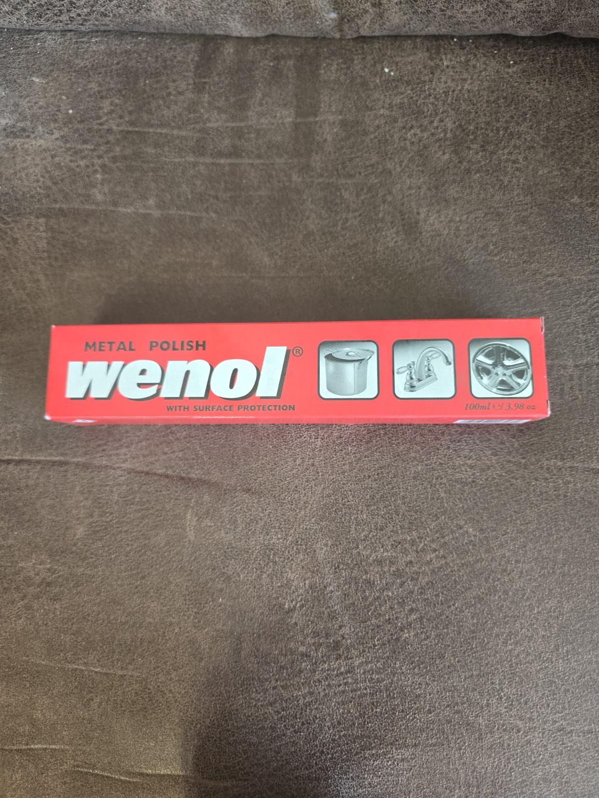 Wenol Metal Polish with Surface Protection, 100mL / Red Box ..New