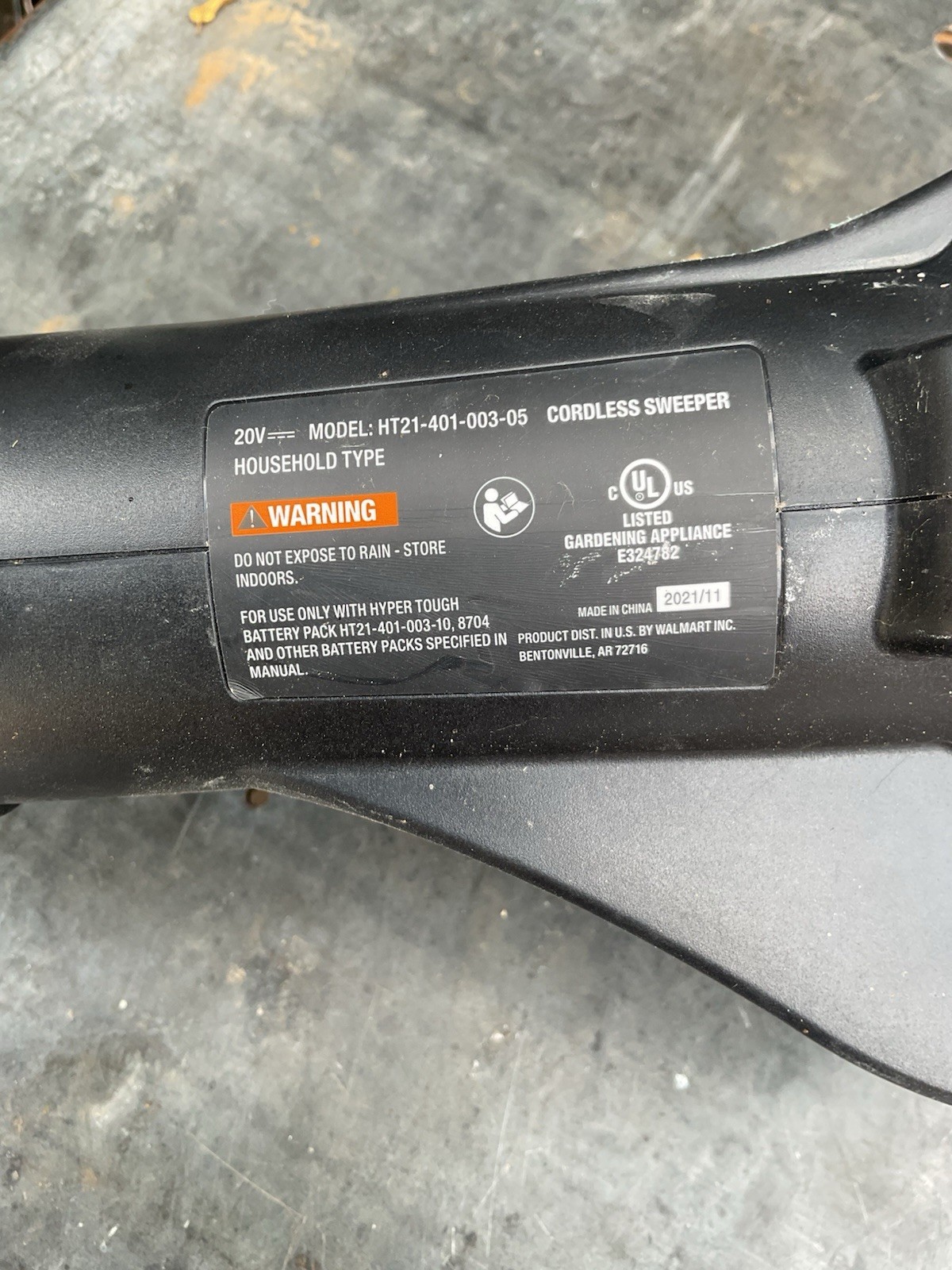 Hyper Tough Cordless Sweeper – Tool Only – No Battery or Charger