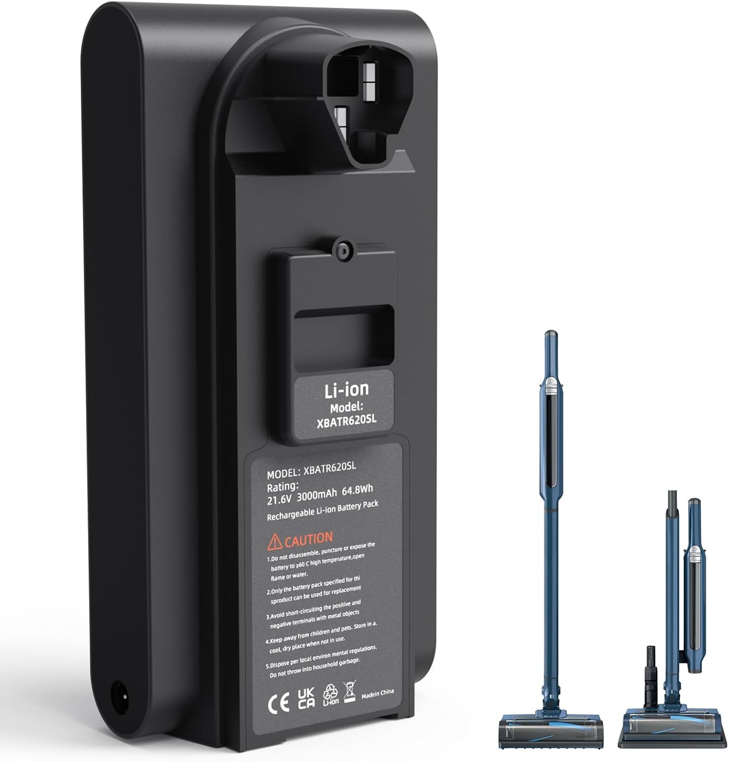 21.6V 3000mAh Battery Replacement for Shark XBATR620SL Battery Compatible