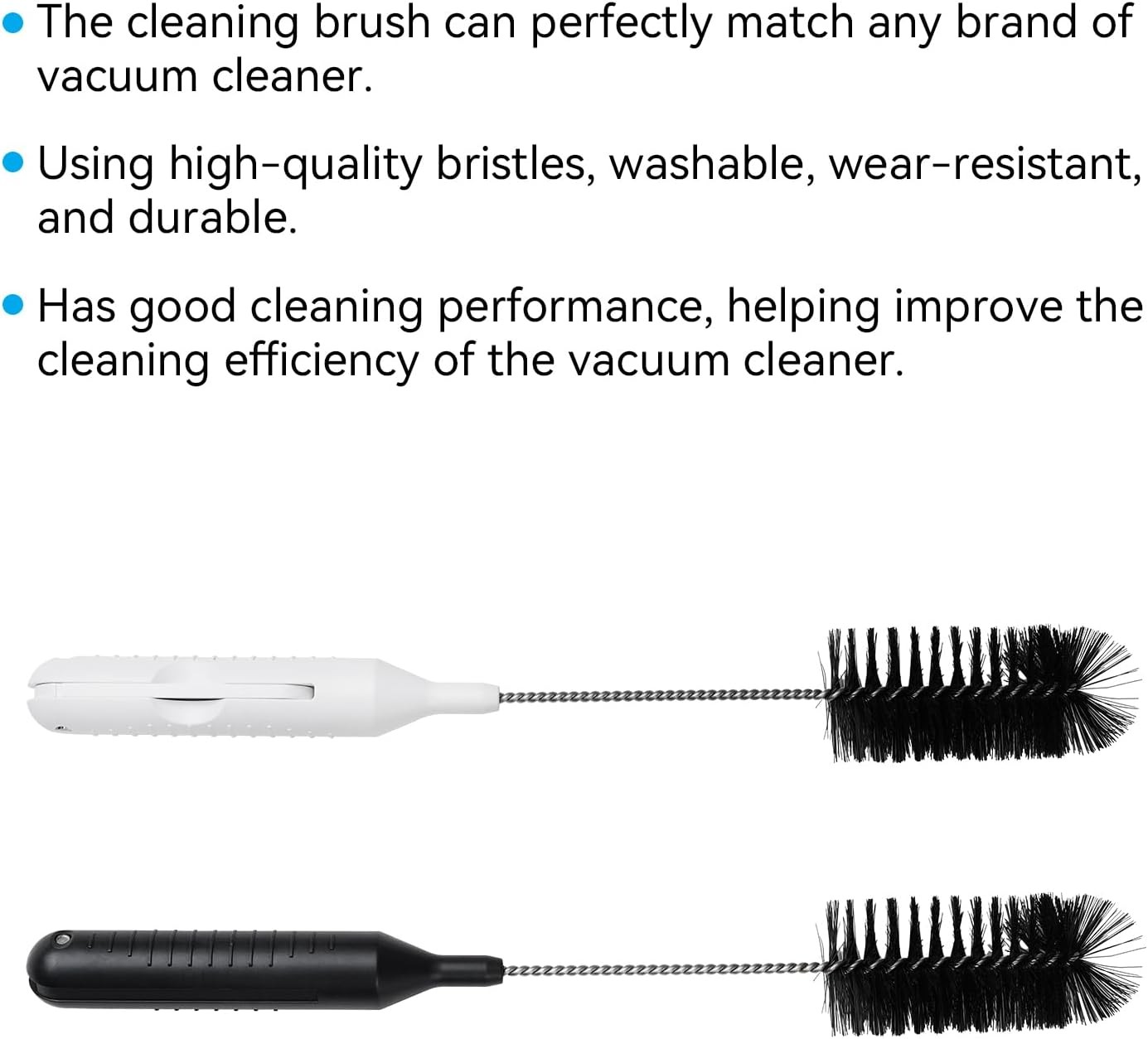 2 PCS Vacuum Cleaner Cleaning Brush 11.02 Inch 2 in 1 Cleaning Tool Clean Hair