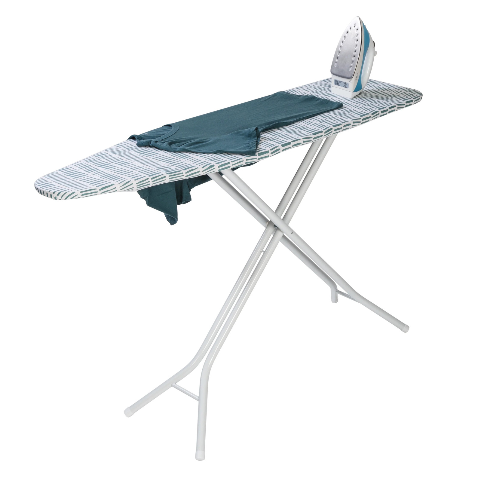 Full‑Size 4‑Leg Ironing Board – 53″ x 14″, Adjustable Height, Steel Frame, Thick