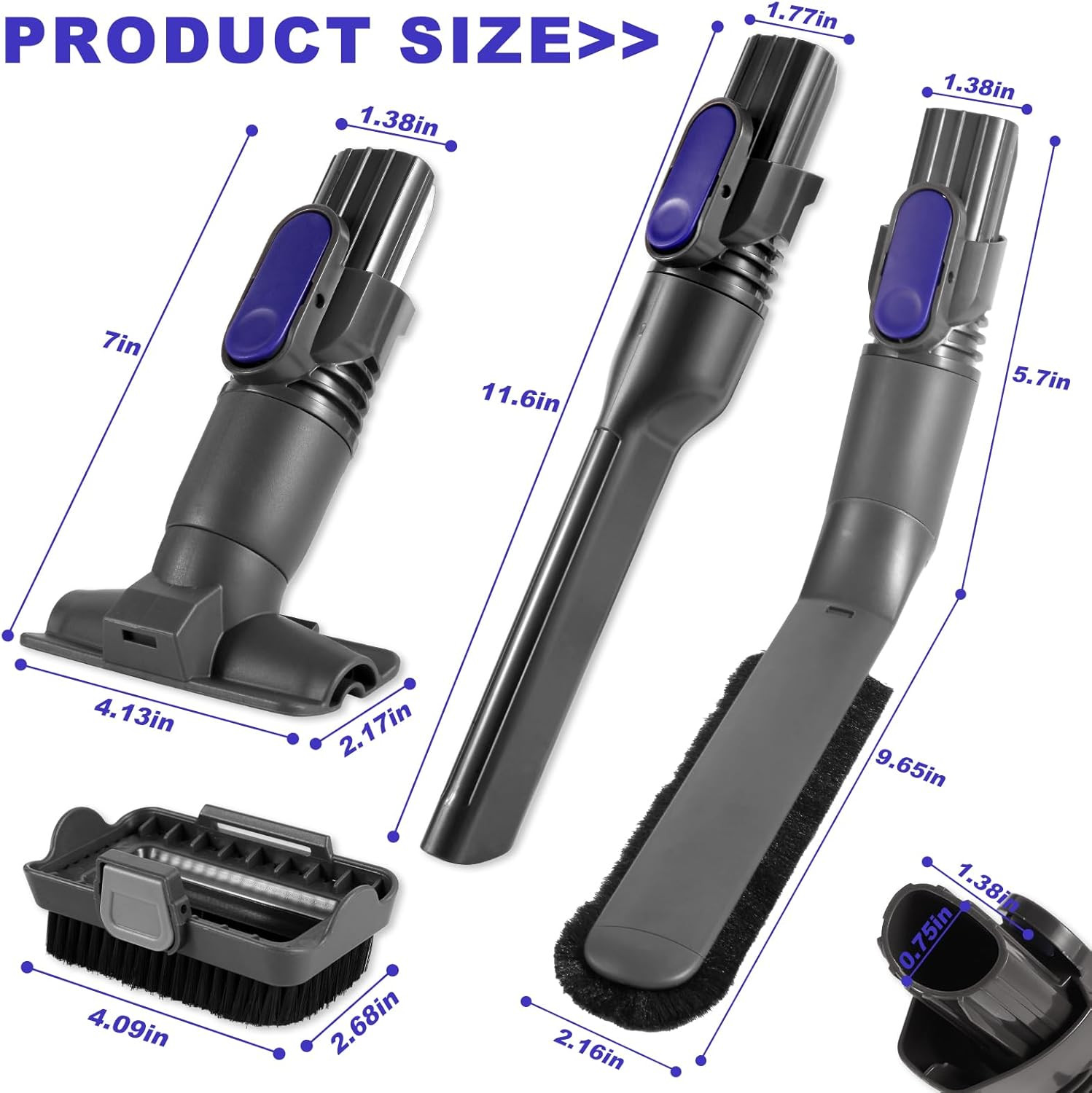 IX141 Vacuum Crevice Tool Brush Replacement Parts Compatible with Shark Pet Cord