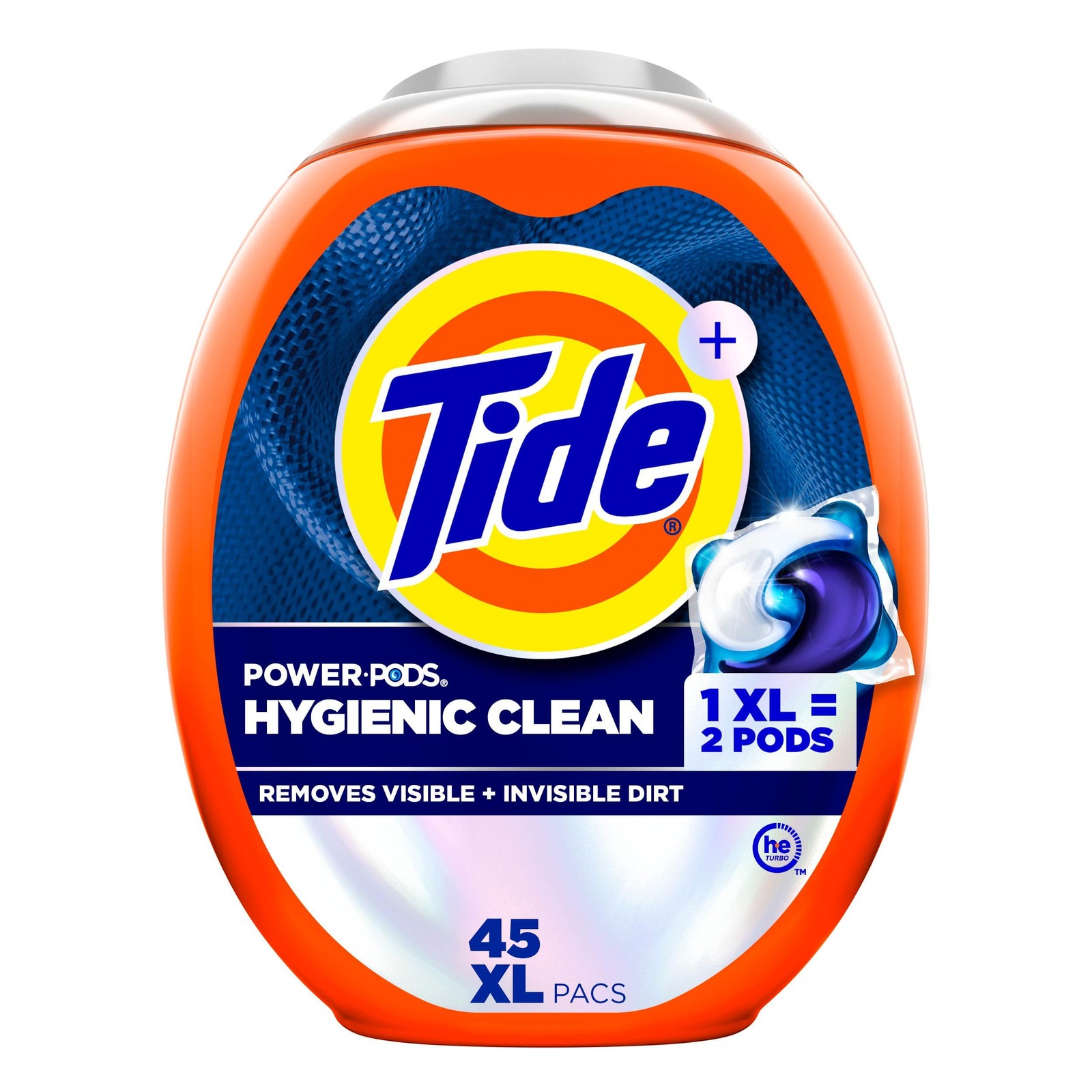 Tide Hygienic Clean Power PODS Laundry Detergent 45 Count (Pack of 1), rust
