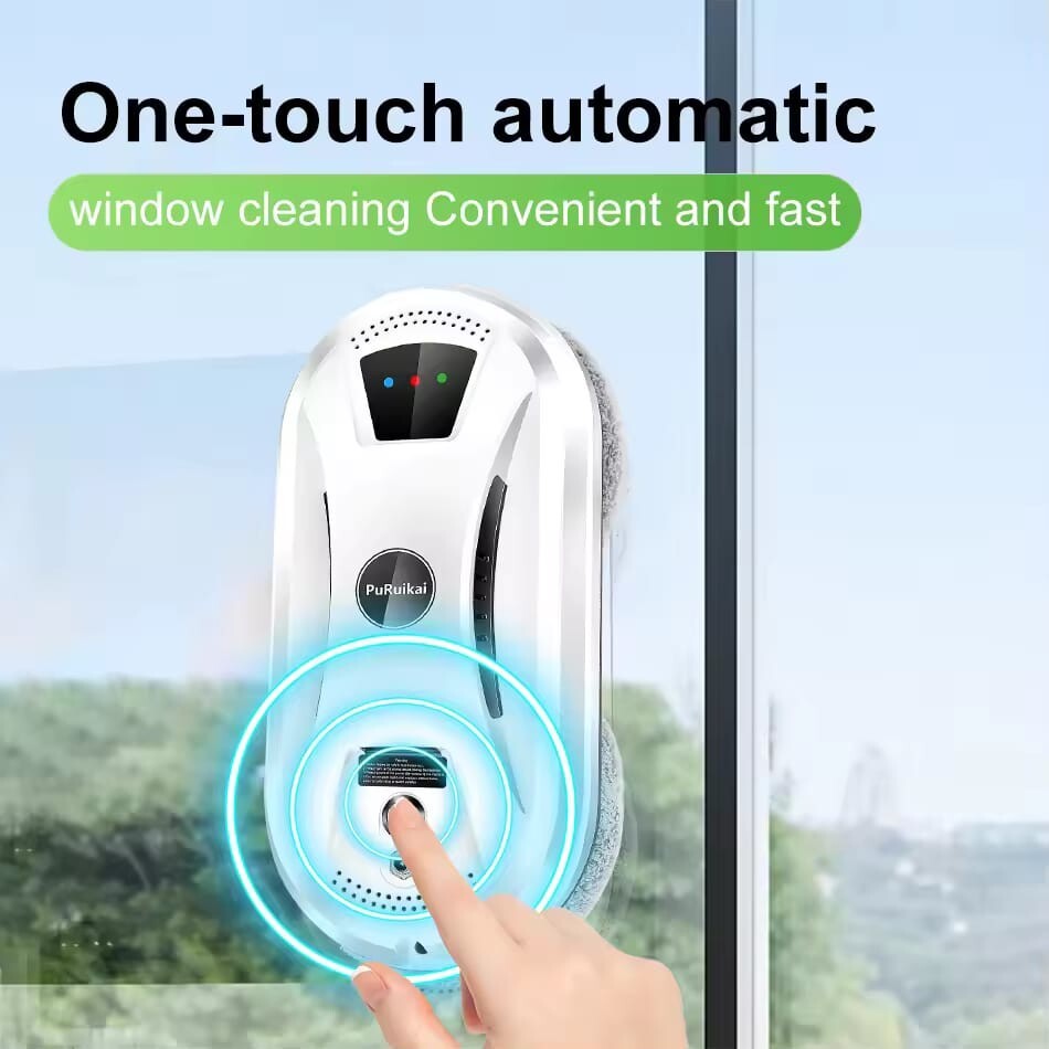 PuRuiKai Window Cleaning Robot | Ultra-Thin Vacuum Cleaner w/ Remote Control