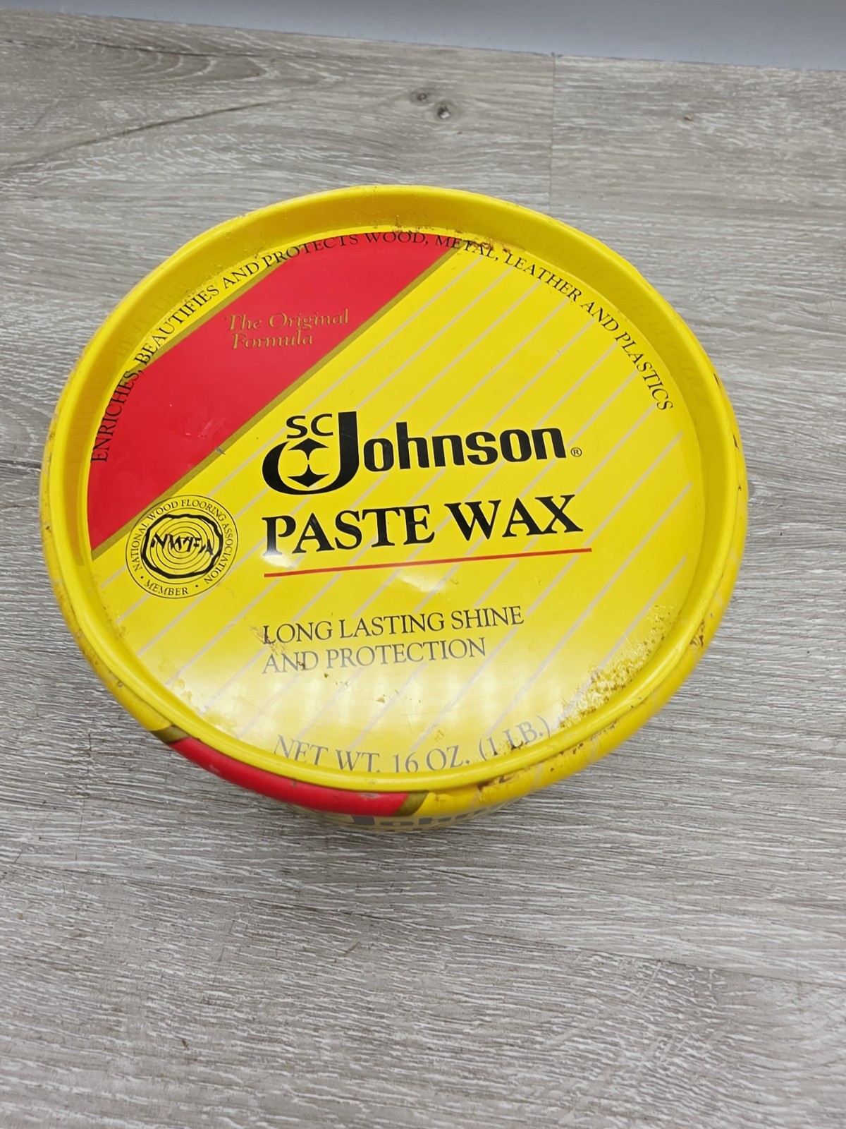 SC Johnson Paste Wax 16 oz Open Can Discontinued USA. 18 Oz Weight