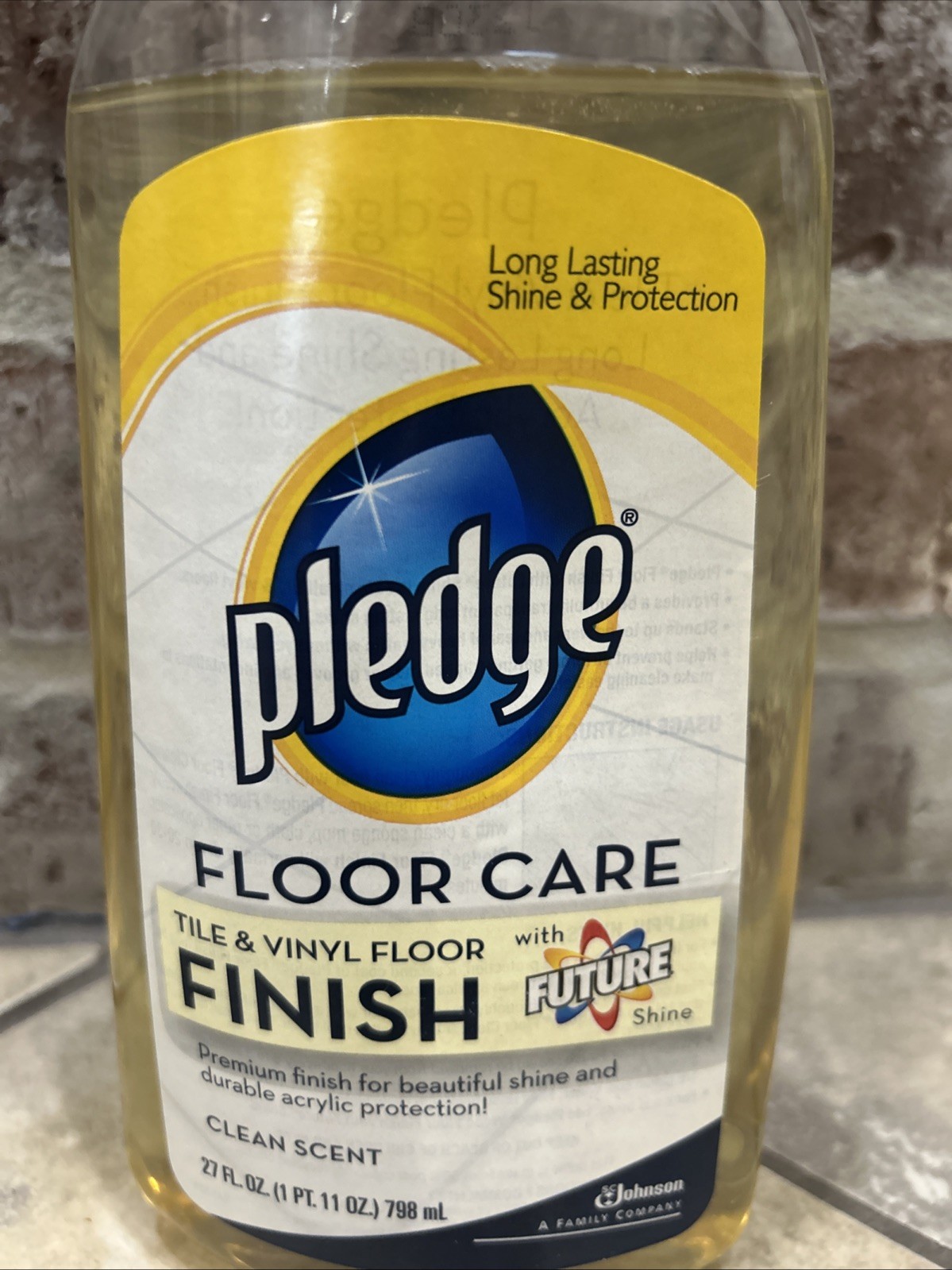 Vintage Pledge Floor Care With FUTURE Shine 27 oz Clean Scent