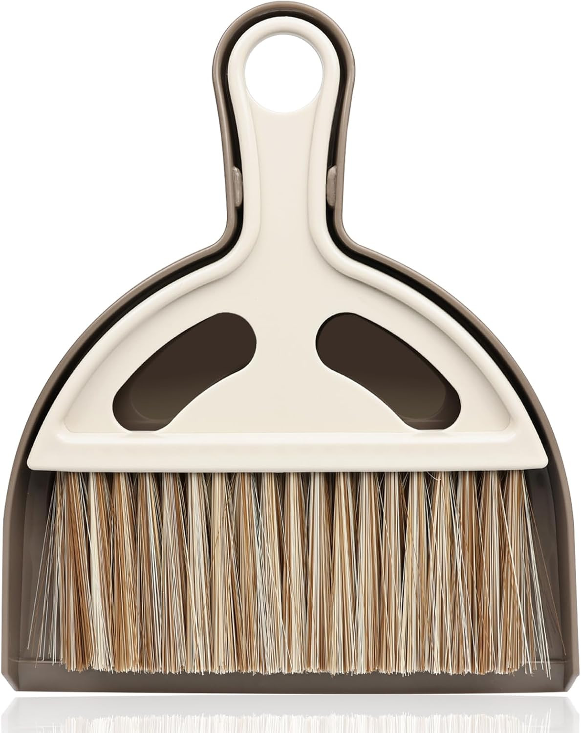 Small Mini Hand Broom Dustpan : and 6.2*7.8 in, White Brown