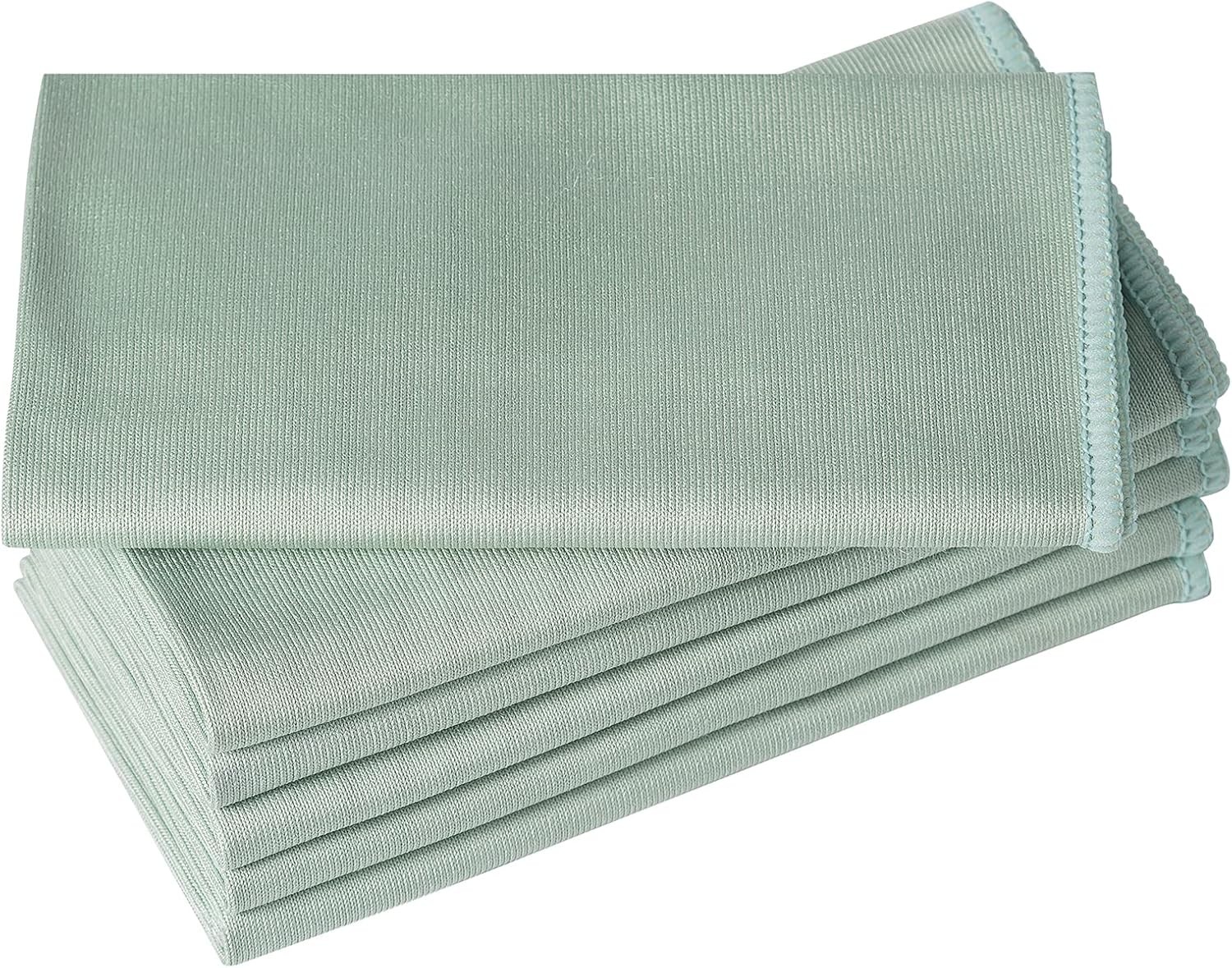 6 Pack Microfiber Glass Cleaning Cloth 16 Inch X 16 Inch Lint Free Quickly Clean
