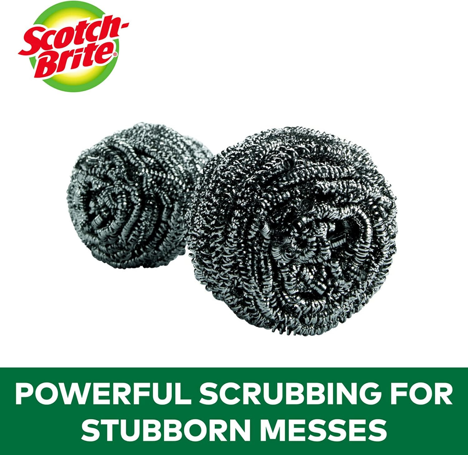 Stainless Steel Scrubbers, Durable, Ideal for Uncoated Cookware, 16 Scrubbers