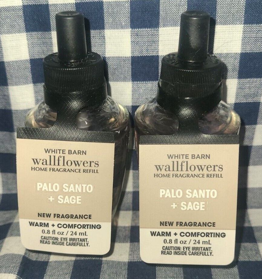 NEW 2-Pack PALO SANTO + SAGE Wallflower Refill Bulbs SEALED Bath & Body Works