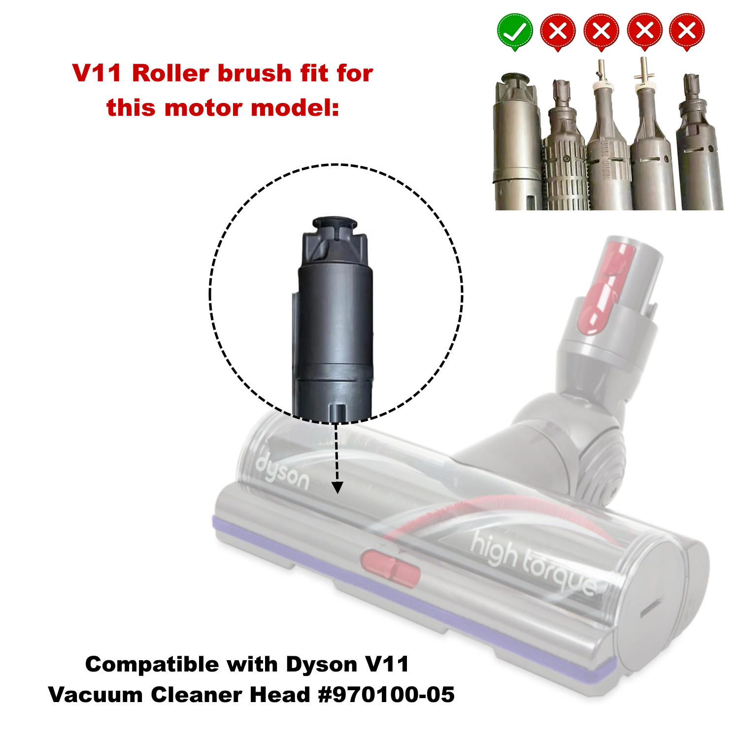 New Roller Brush Head Bar for Dyson V11 Animal Torque Drive Complete SV14 SV15