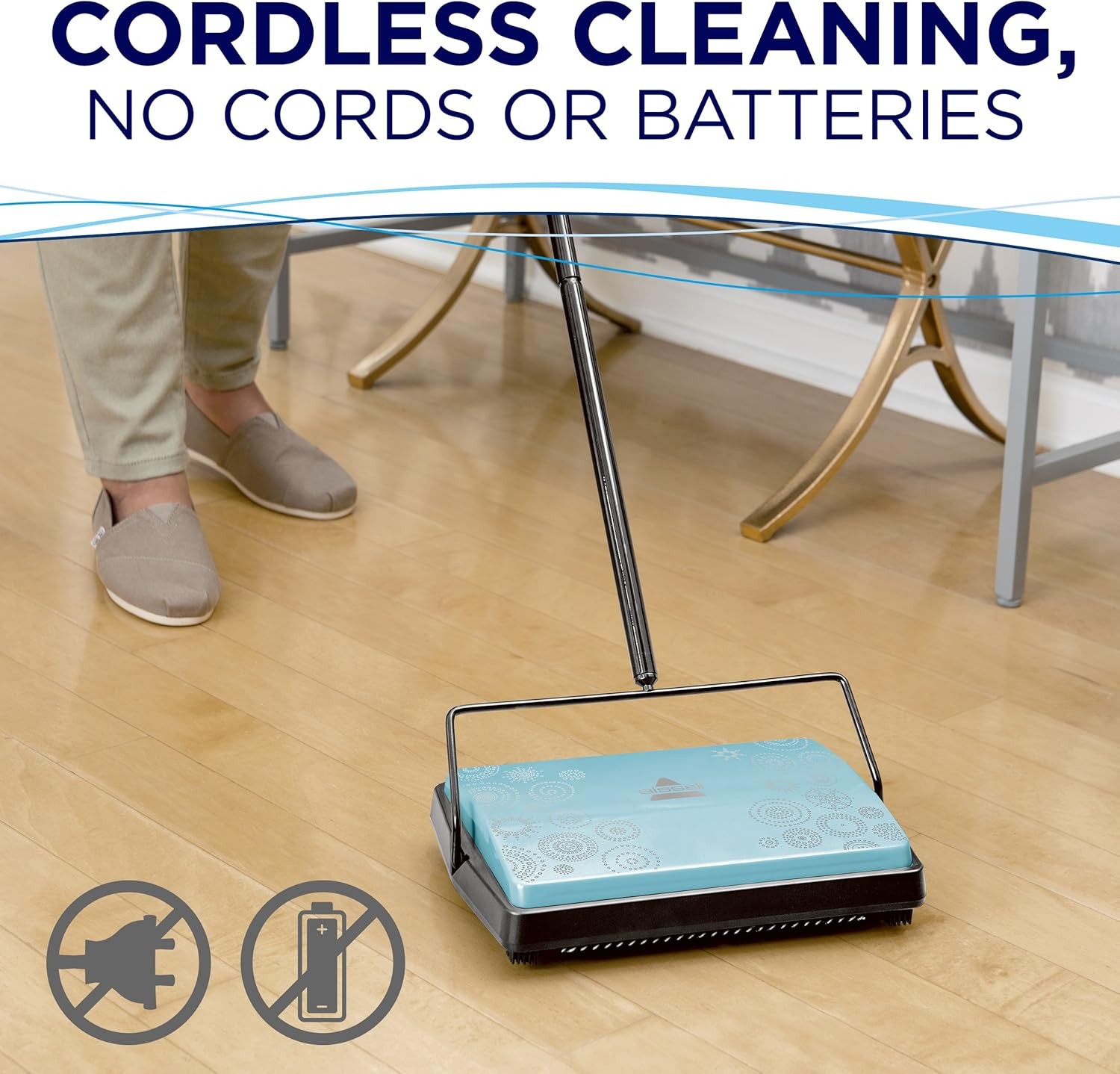 BISSELL Refresh Manual Sweeper – Pirouette, 2199,Blue