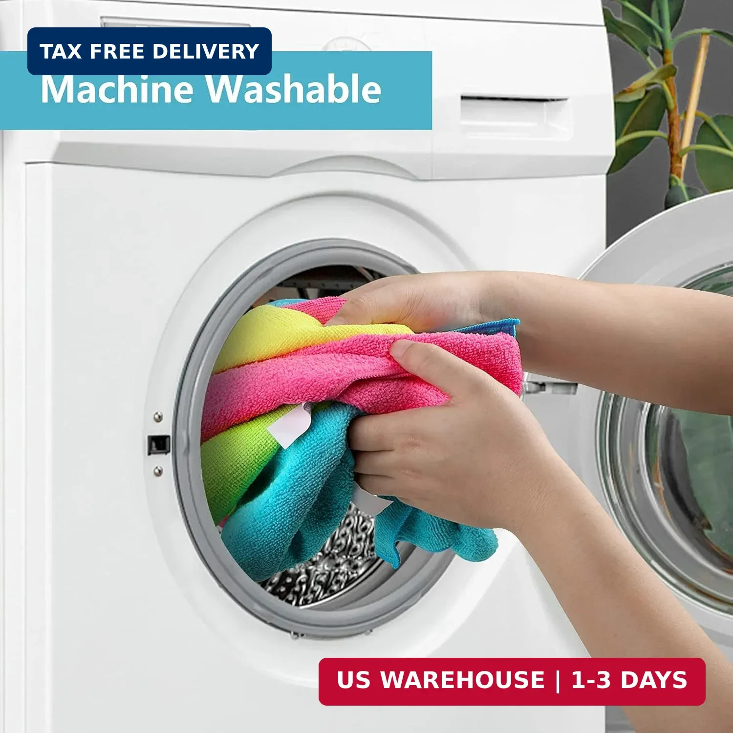 HOMEXCEL 8PK Microfiber Cleaning Cloth, Cleaning Rags for Home, 11.5×11.5in | Re