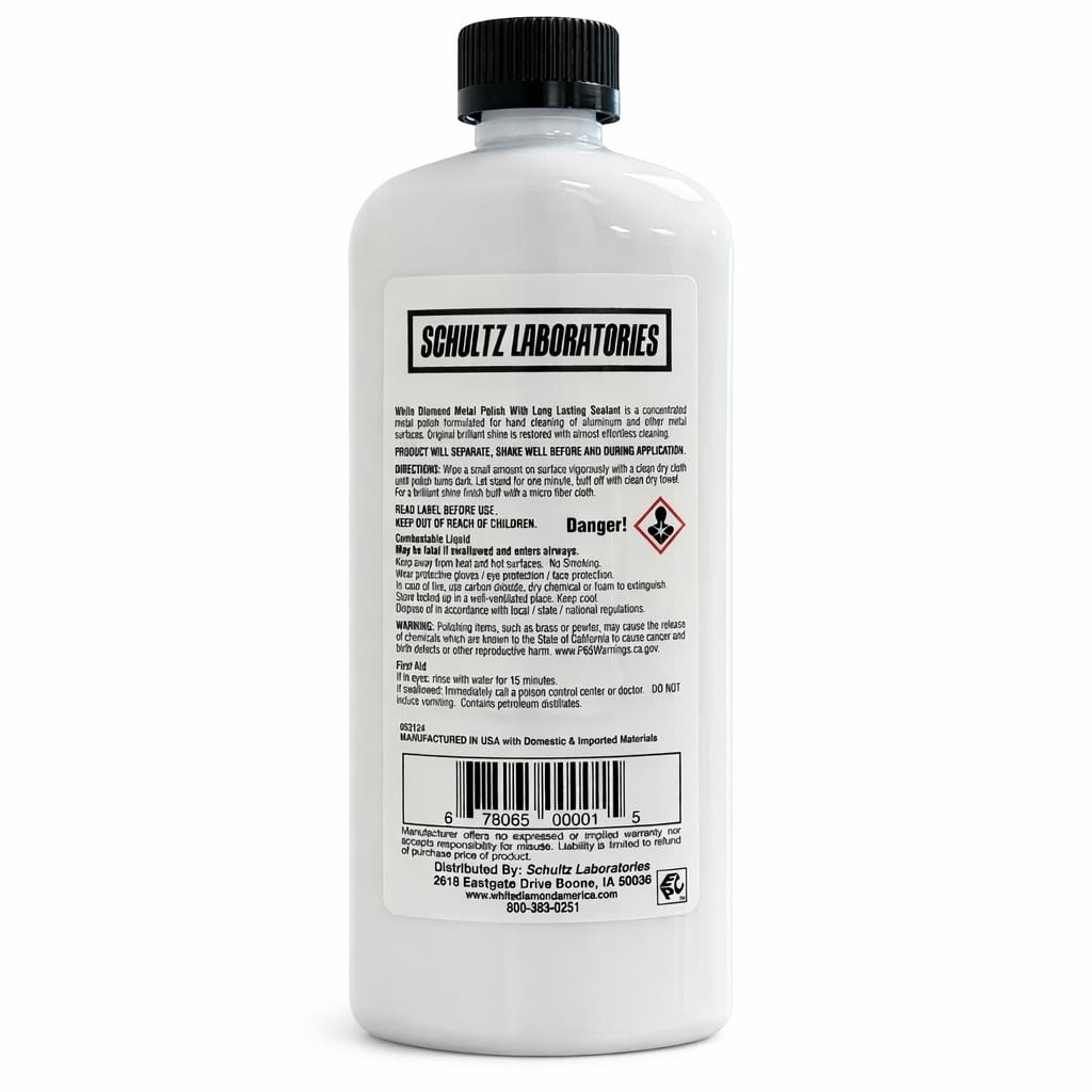 Metal Polish with Sealant Clean, Polish & Protect Aluminum, Brass, Chrome 12