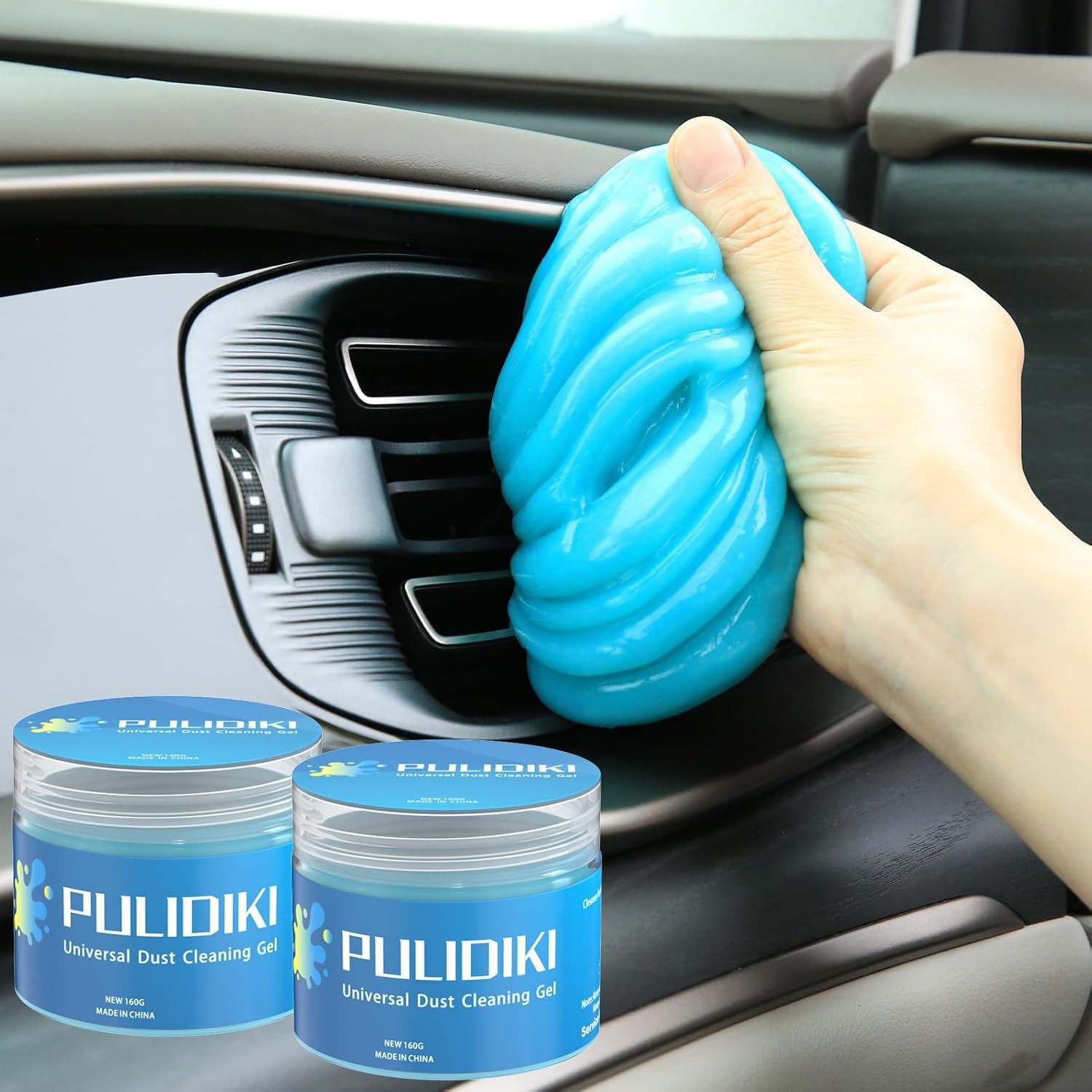 Car Cleaning Gel Slime Cleaner 2 Pack Auto Interior Dust Detail Putty Tool