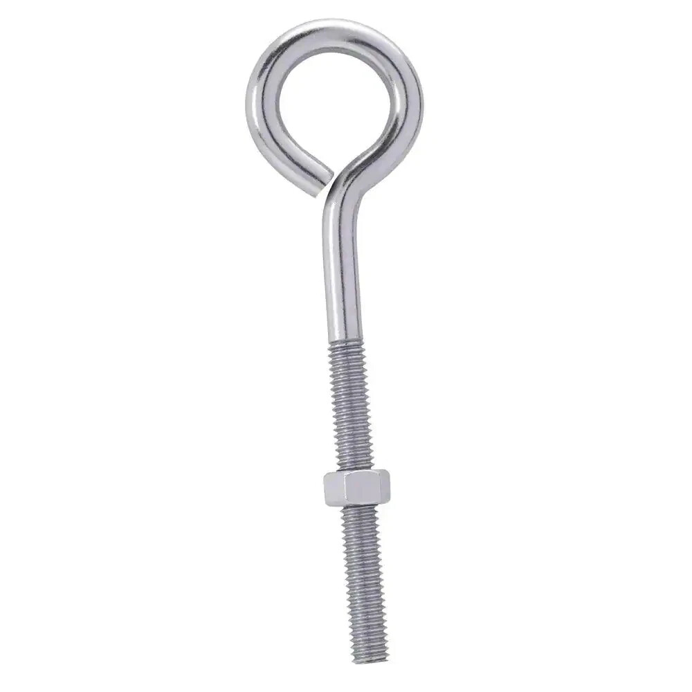3 Pack Everbilt 5/16 in. x 3-3/4 in. Stainless Steel Eye Bolt with Nut 803574