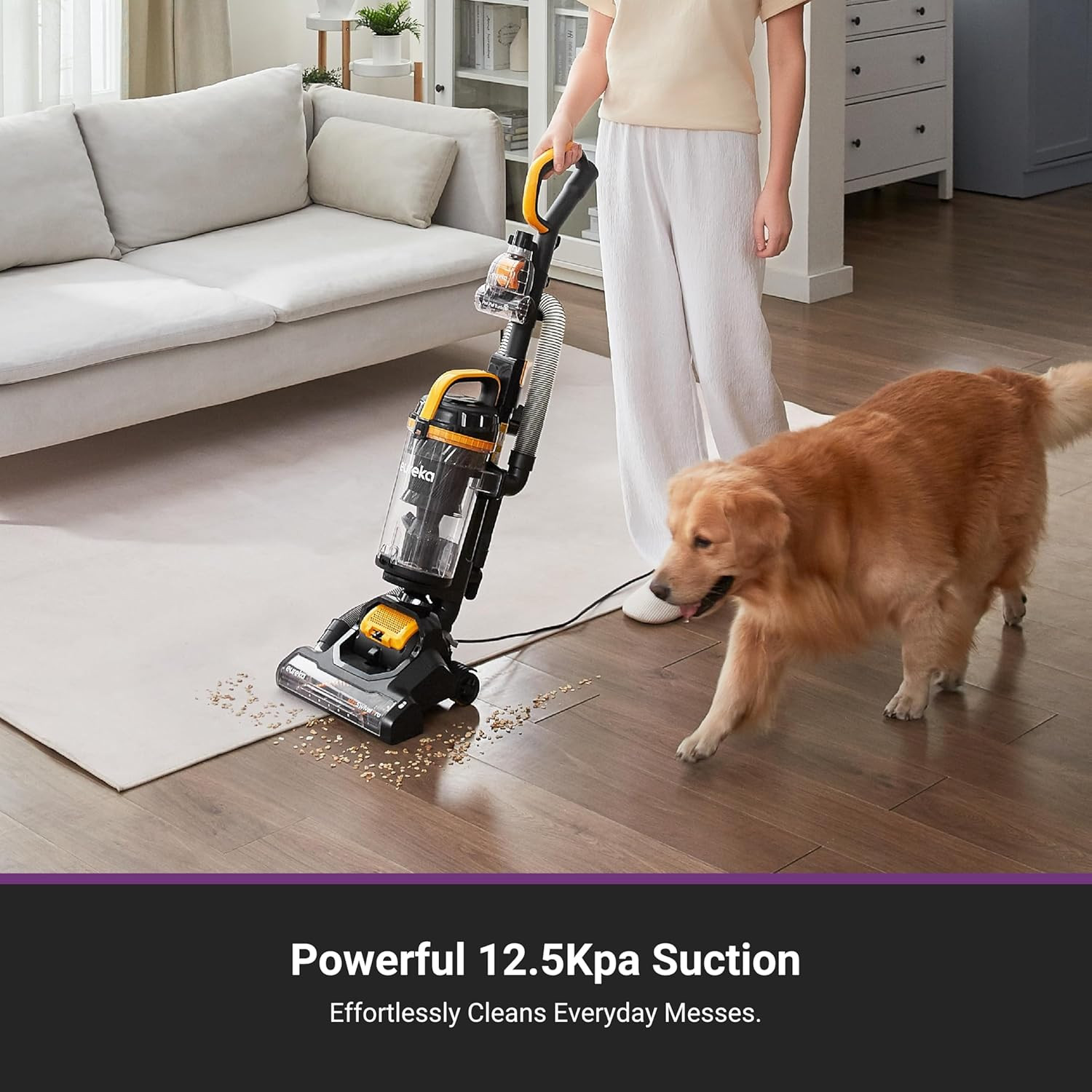Eureka Powerful Upright Vacuum Cleaner for Home Pet Hair, Lightweight Household