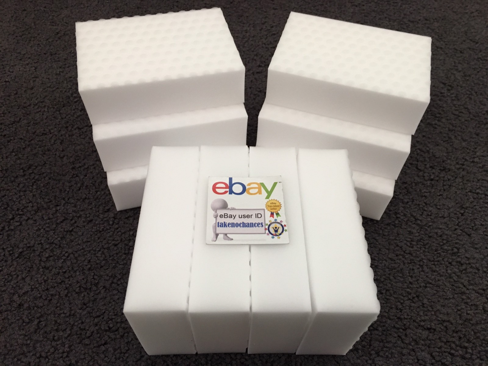 10 PACK Melamine Sponge Eraser Heavy Duty Extra Durable 1-1/4″ Works Like Magic!