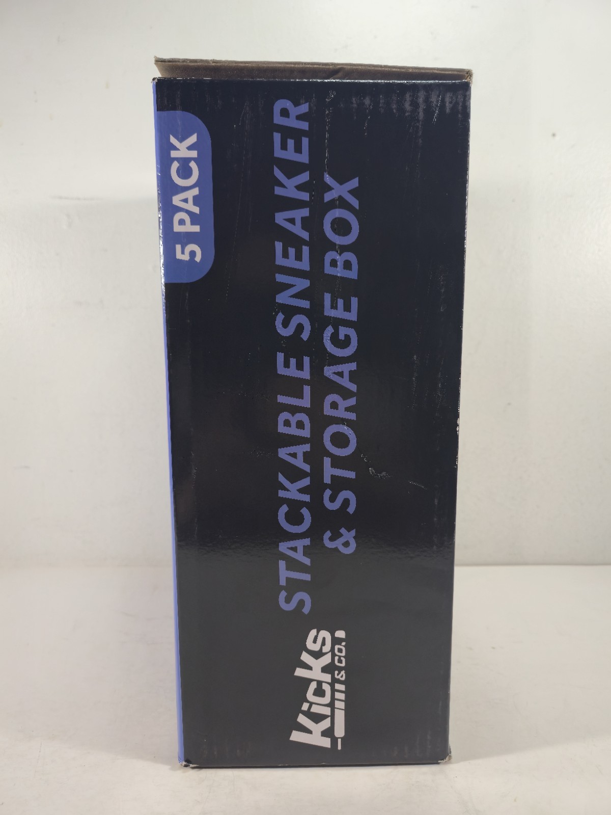 Kicks & Co. Stackable Clear Sneaker Shoe Storage Boxes 5-Pack 14x14x8
