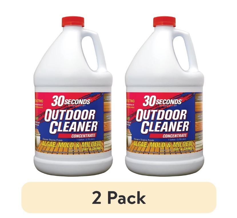 30 Seconds Outdoor Concentrate Algae Mold and Mildew Cleaner (1 Gallon) – 2 Pack