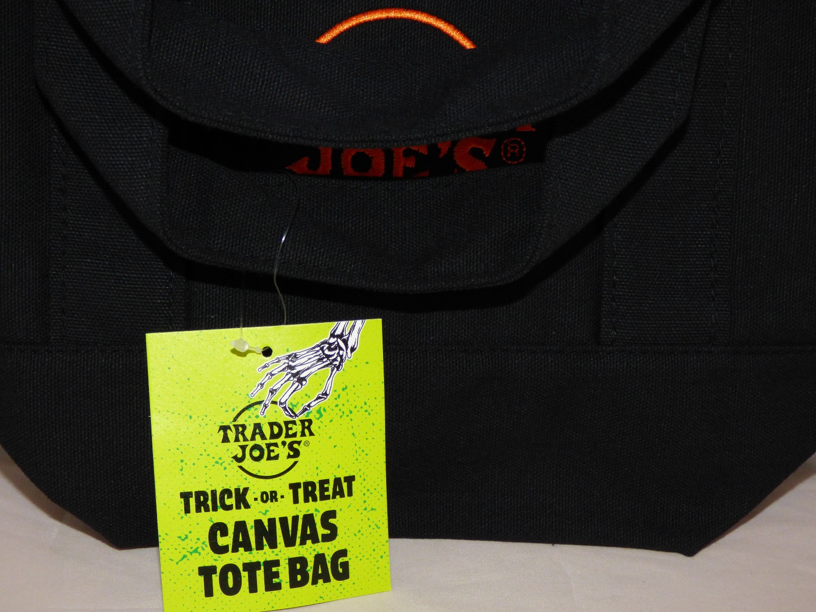 Trader Joe’s – Mini Canvas Tote Bag – Black – Halloween 2025 – Limited Edition