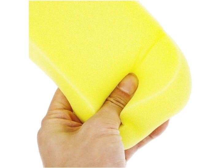 Yellow Ergonomic Cleaning Sponge, Absorbent Scrubbing, 105 Washes 8.7×4.3×2″