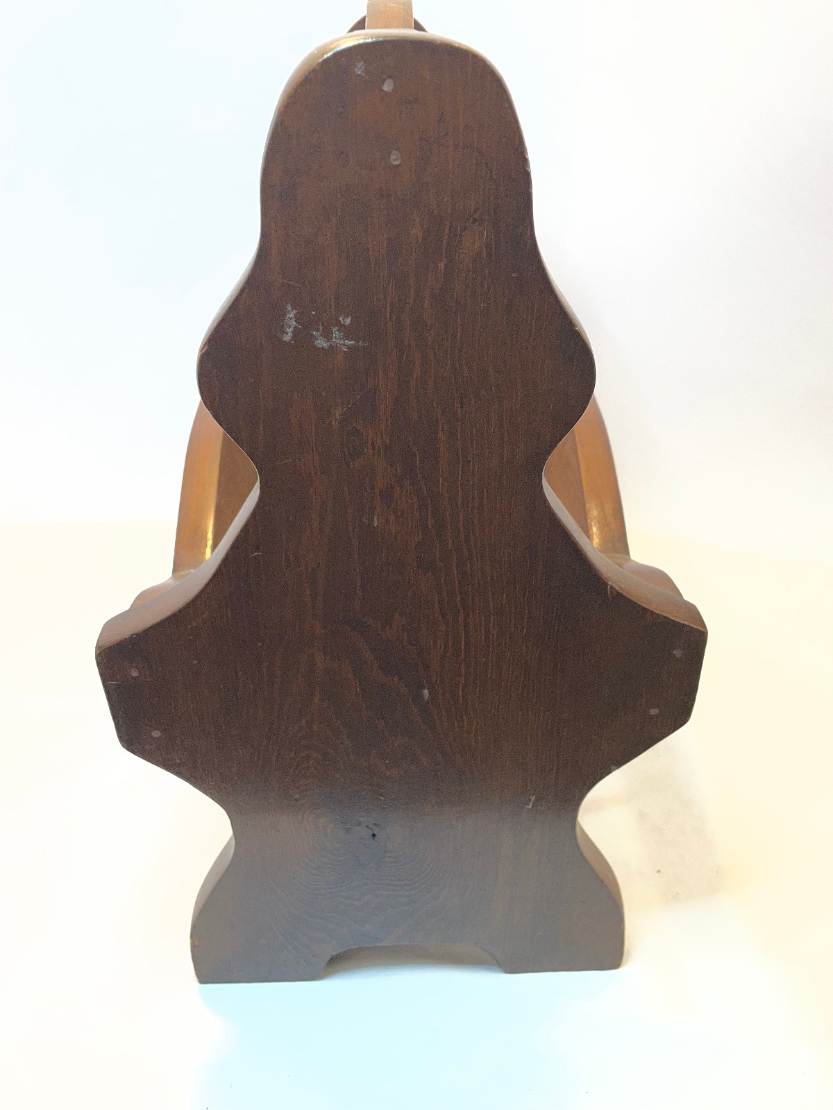 Vintage Solid Wood Magazine Rack Holder Stand Newspaper Record Spindle 18.5″