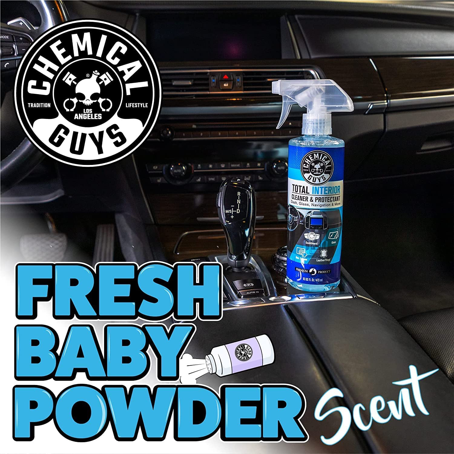 , Total Interior Cleaner & Protectant, Leather & Vinyl, 16 Oz | Cleans Dashboard