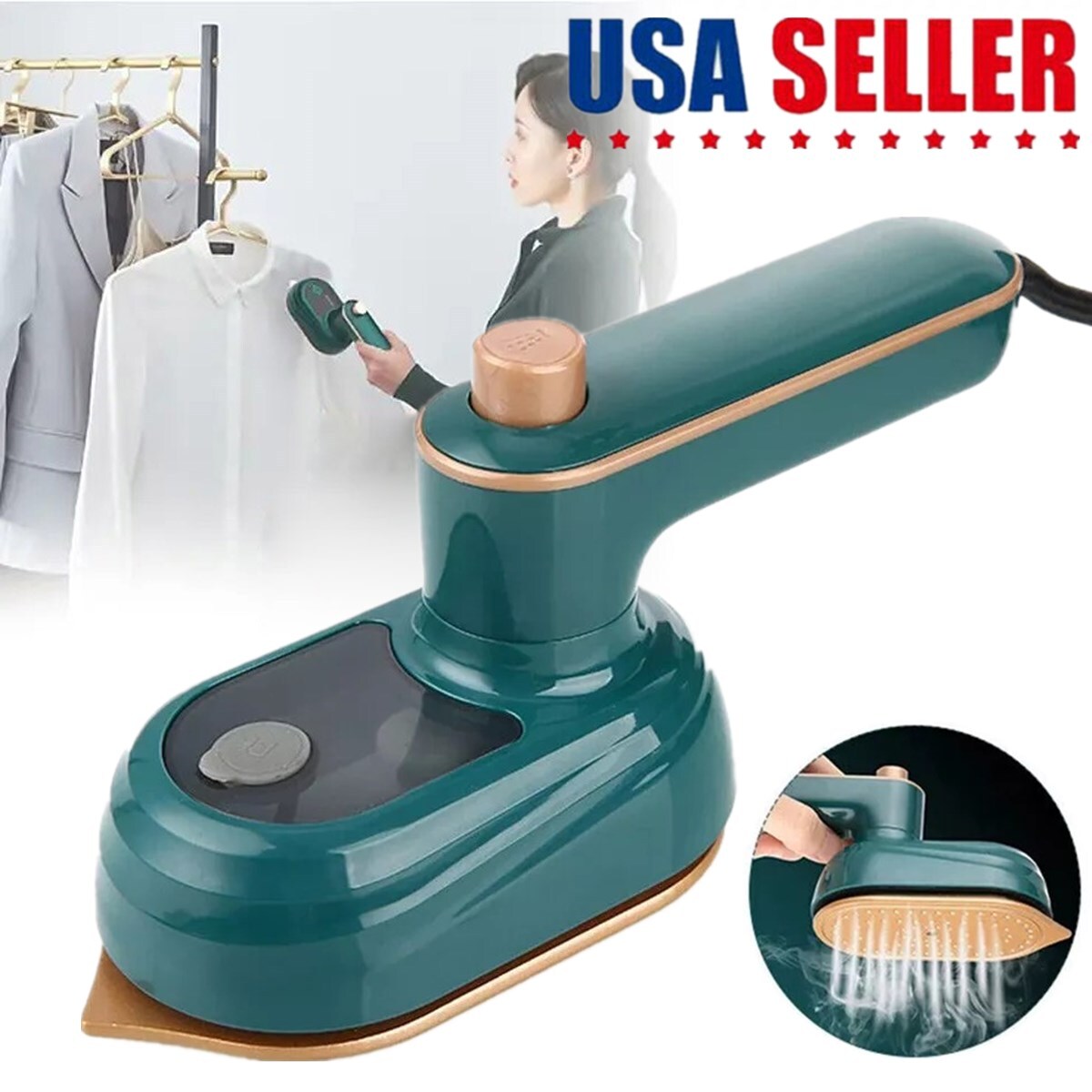 Micro Steam Iron Machine Mini Portable Steamer Handheld Garment Clothes Ironing