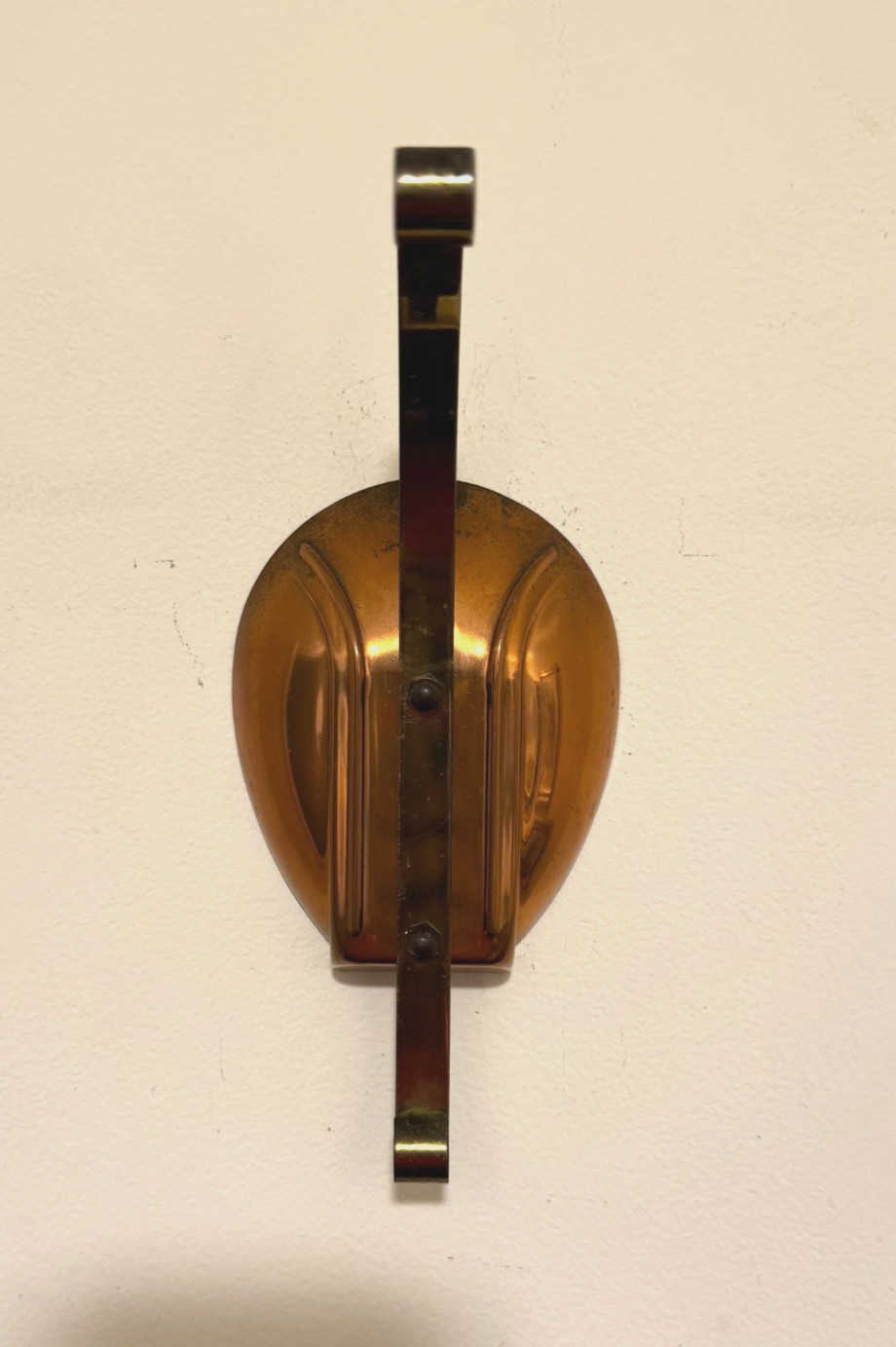 Vintage Art Nouveau Style Copper Wall Sconce Plant Hook Lantern Holder Hanger